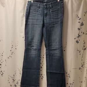 LOFT Women's Dark Blue Flare Jeans